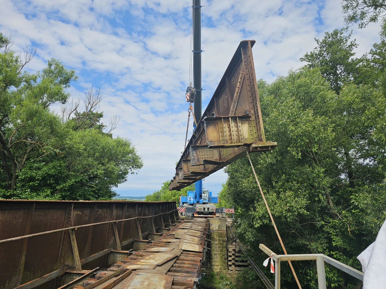 Demontáž železničného mosta Holiša - 2