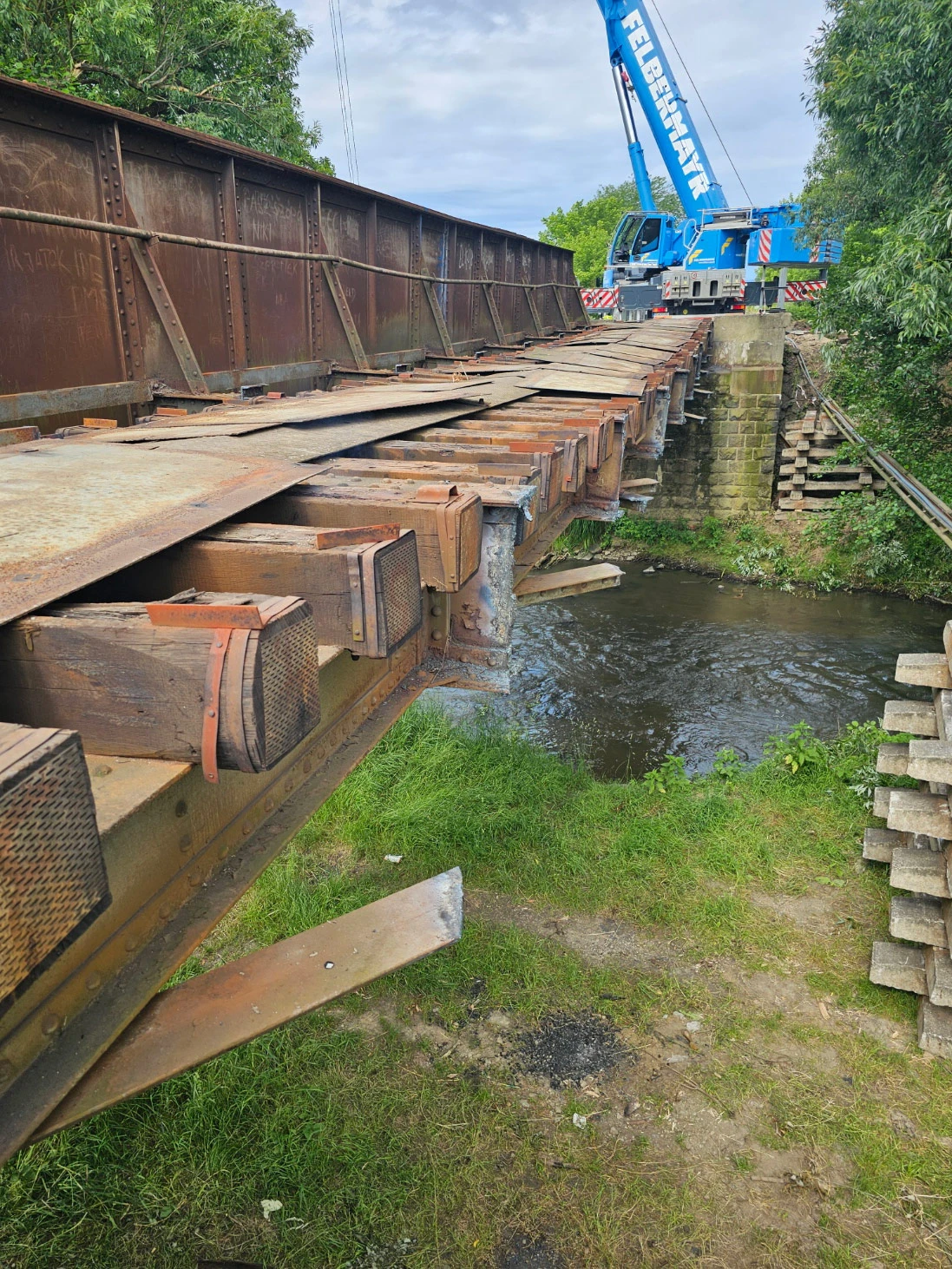 Demontáž železničného mosta Holiša - 3