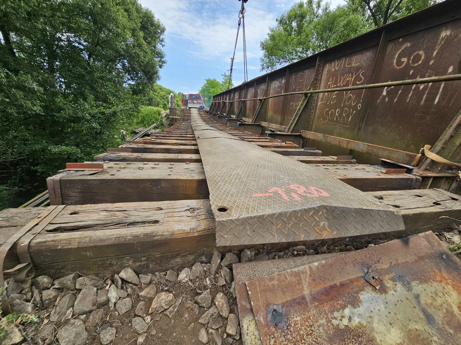 Demontáž železničného mosta Holiša - 6